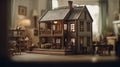 Miniature cute and adorable wooden house toys
