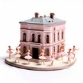 a miniature dance studio with tiny bal rare odd Royalty Free Stock Photo