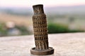 A miniature decorative Tower of Pisa