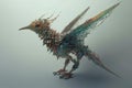 A miniature dragon with hummingbird wings. Generative AI Royalty Free Stock Photo
