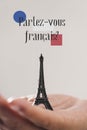 Question do you speak French? in French Royalty Free Stock Photo