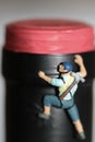 miniature figurine of a climber