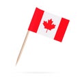 Miniature Flag Canada. Isolated toothpick flag from Canada on white background Royalty Free Stock Photo