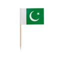 Miniature Flag Pakistan. Isolated on white background