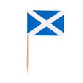 Miniature Flag Scotland. Isolated toothpick flag from Scotland on white background