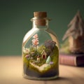miniature garden in a flask 2