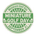 Miniature Golf Day, September 21 Royalty Free Stock Photo