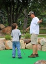 Miniature Golf Family Royalty Free Stock Photo