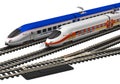 Miniature high speed trains Royalty Free Stock Photo