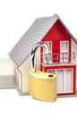 Miniature house with a lock Royalty Free Stock Photo