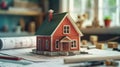 The miniature house model. AI generated Royalty Free Stock Photo