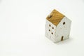 Miniature houses on white background. Royalty Free Stock Photo