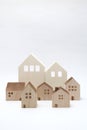 Miniature houses on white background. Royalty Free Stock Photo