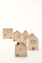 Miniature houses on white background. Building Royalty Free Stock Photo