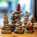 miniature inukshuk cairn