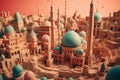 Miniature islamic city. Generate Ai