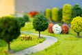 Miniature Landscape of a park Royalty Free Stock Photo
