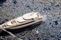miniature luxury yacht Royalty Free Stock Photo