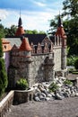 Miniature medieval castle Royalty Free Stock Photo