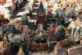 Miniature medieval stone village