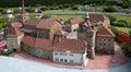 Miniature model (castle) in mini park Royalty Free Stock Photo