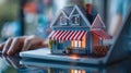 The miniature model house. AI generated Royalty Free Stock Photo