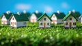 The Miniature Model Houses. AI generated Royalty Free Stock Photo