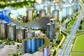 Miniature model of a modern green city Royalty Free Stock Photo