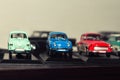 Miniature models of retro cars