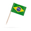 Miniature Flag Brasil. Isolated on white background Royalty Free Stock Photo