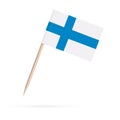 Miniature Flag Finland. Isolated on white background