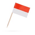 Miniature Flag Indonesia. Isolated on white background