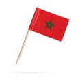 Miniature Flag Morocco. Isolated Moroccan flag on white background