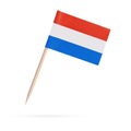 Miniature Flag Netherlands. Isolated flag from Holland on white background Royalty Free Stock Photo