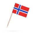 Miniature Flag Norway. Isolated on white background Royalty Free Stock Photo