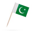 Miniature Flag Pakistan. Isolated on white background