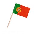 Miniature Flag Portugal. Isolated on white background Royalty Free Stock Photo