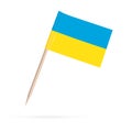 Miniature Flag Ukraine. Isolated on white background