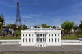 Miniature Park `Dream world`, small replica of White House, Inwald, Poland