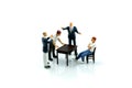 Miniature people : angry businesspeople quarreling,Conflict and