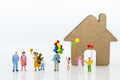 Miniature people: Big family, image use for background International day of families concept