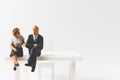Miniature people business concept with a space for text Royalty Free Stock Photo