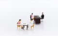 Miniature people : Businessman meeting with employee for job interviews, job vacancies. Image use for reducing unemployment rate