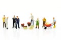 Miniature people : Businessman team Investment in trading business. Image use for marketing, merchant middleman,retail business