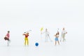 Miniature people : Businessmen spend their free time for Golf ac Royalty Free Stock Photo