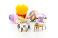 Miniature people : Chef cooking with friend,Food concept.