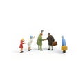 Miniature people figure , Family meeting point Royalty Free Stock Photo