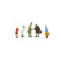 Miniature people figure , Family meeting point Royalty Free Stock Photo