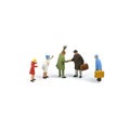 Miniature people figure , Family meeting point Royalty Free Stock Photo