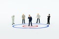 Miniature people: Group of businessmen work with team, using as background Choice of the best suited employee, HR, HRM, HRD, job Royalty Free Stock Photo